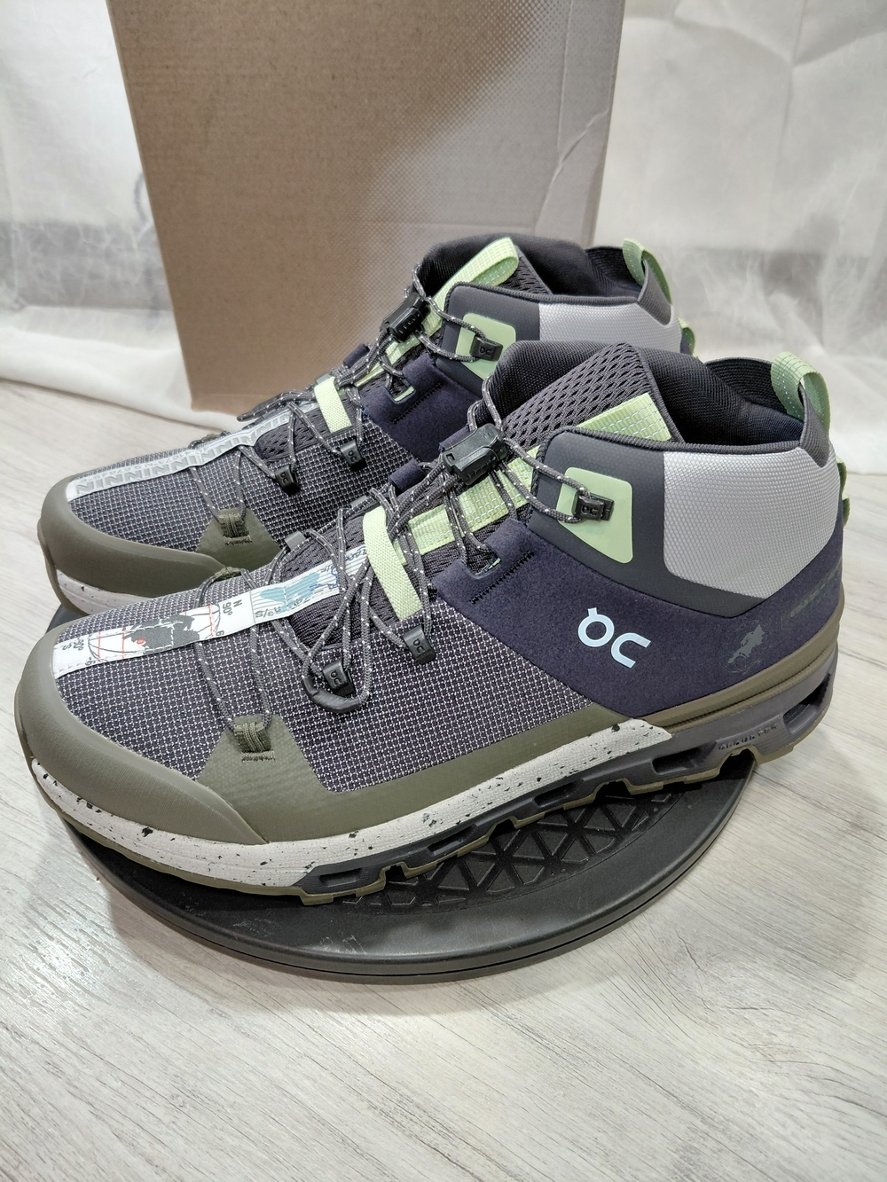 NEW On CloudTrax Mid Hiker Boots - Olive, Gray, Blue SIZE WOMENS 10 MENS 8.5